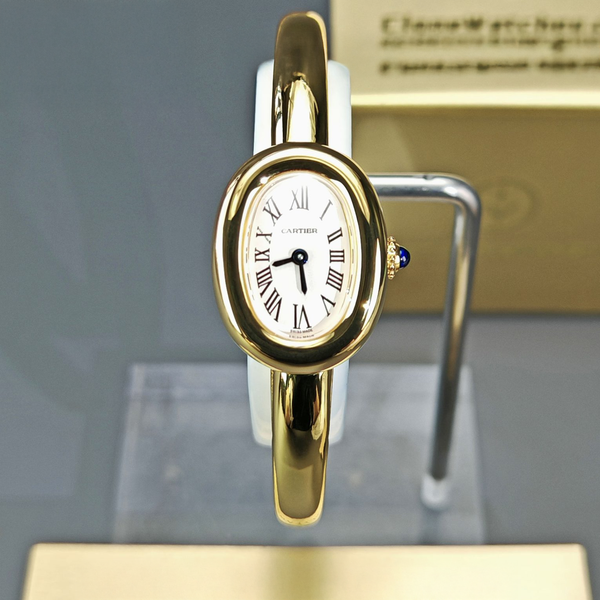 Cartier  11 Baignoire 18K Gold White Dial WGBA0018
