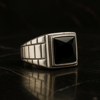 Timeless Black Onyx Sterling Silver Ring